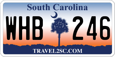 SC license plate WHB246