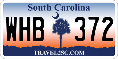 SC license plate WHB372