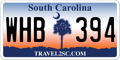 SC license plate WHB394