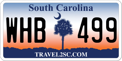 SC license plate WHB499