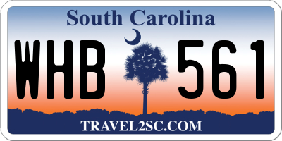SC license plate WHB561