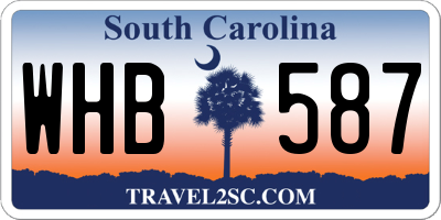 SC license plate WHB587