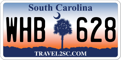 SC license plate WHB628