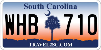 SC license plate WHB710