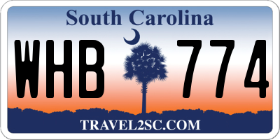 SC license plate WHB774
