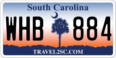 SC license plate WHB884