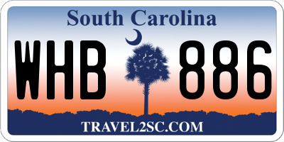 SC license plate WHB886