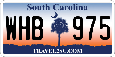 SC license plate WHB975