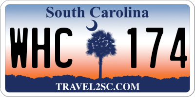 SC license plate WHC174