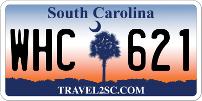 SC license plate WHC621