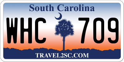 SC license plate WHC709