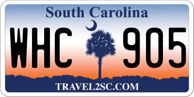 SC license plate WHC905