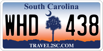 SC license plate WHD438