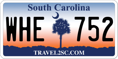 SC license plate WHE752