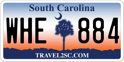 SC license plate WHE884