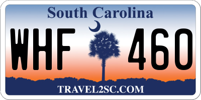 SC license plate WHF460