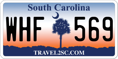 SC license plate WHF569