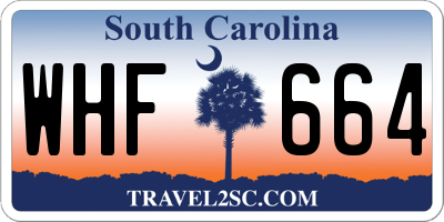 SC license plate WHF664