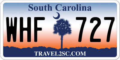 SC license plate WHF727