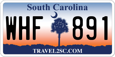 SC license plate WHF891