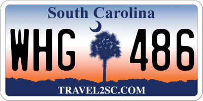 SC license plate WHG486