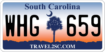 SC license plate WHG659