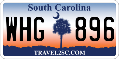 SC license plate WHG896
