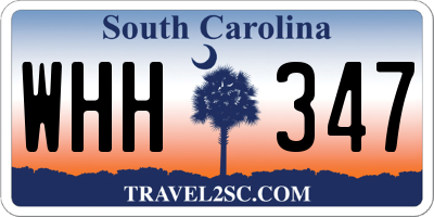 SC license plate WHH347
