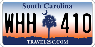 SC license plate WHH410