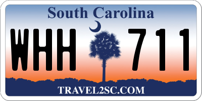 SC license plate WHH711
