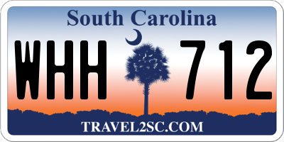 SC license plate WHH712