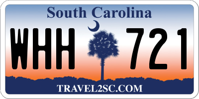 SC license plate WHH721