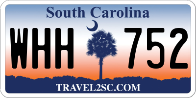 SC license plate WHH752