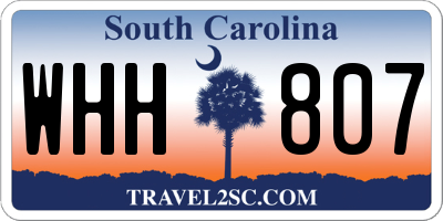 SC license plate WHH807