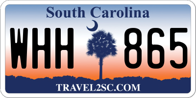 SC license plate WHH865
