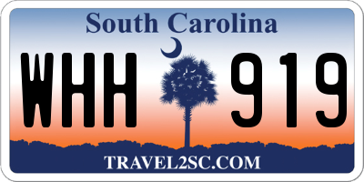 SC license plate WHH919