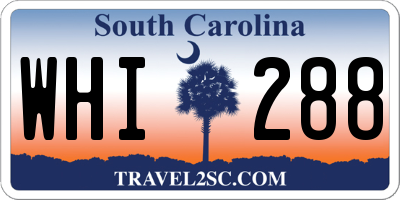 SC license plate WHI288