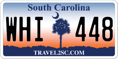 SC license plate WHI448