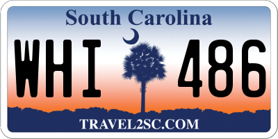SC license plate WHI486