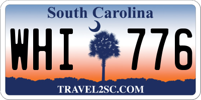 SC license plate WHI776