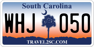 SC license plate WHJ050