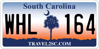 SC license plate WHL164