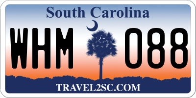 SC license plate WHM088
