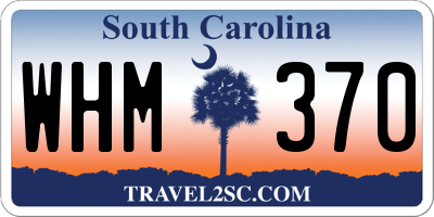 SC license plate WHM370