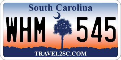 SC license plate WHM545