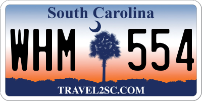 SC license plate WHM554