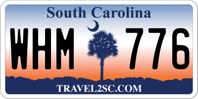 SC license plate WHM776