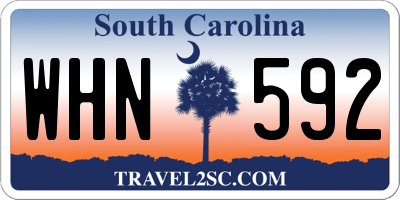 SC license plate WHN592