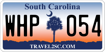 SC license plate WHP054