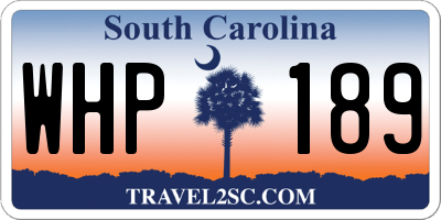 SC license plate WHP189